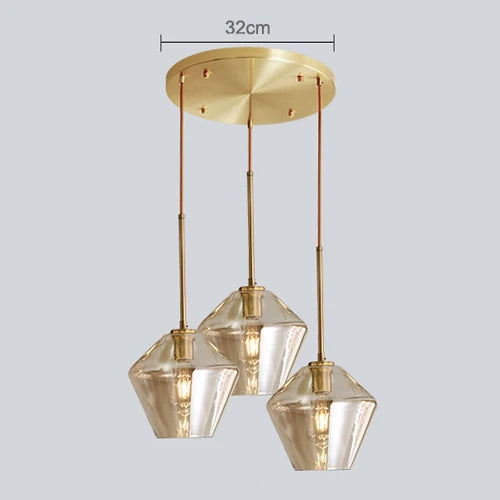 Nordic Modern Glass Pendant lights Fixtures Loft LED Hanging Pendant Lamp for Kitchen Restaurant Living Room Bedroom E26 E27