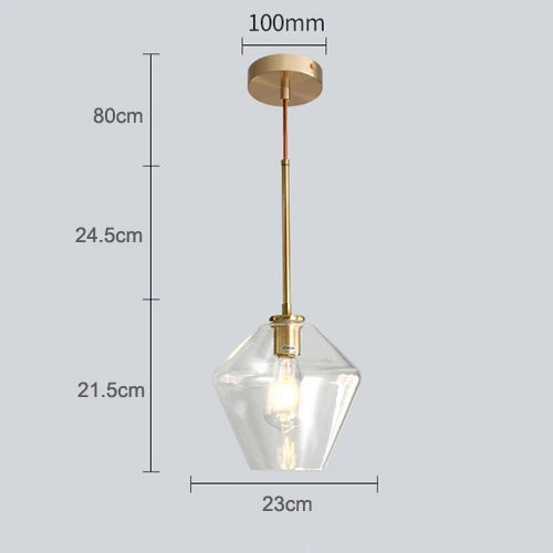 Nordic Modern Glass Pendant lights Fixtures Loft LED Hanging Pendant Lamp for Kitchen Restaurant Living Room Bedroom E26 E27