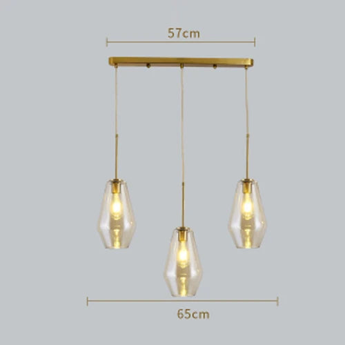 Nordic Modern Glass Pendant lights Fixtures Loft LED Hanging Pendant Lamp for Kitchen Restaurant Living Room Bedroom E26 E27