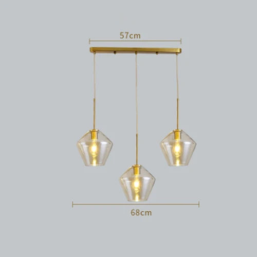 Nordic Modern Glass Pendant lights Fixtures Loft LED Hanging Pendant Lamp for Kitchen Restaurant Living Room Bedroom E26 E27