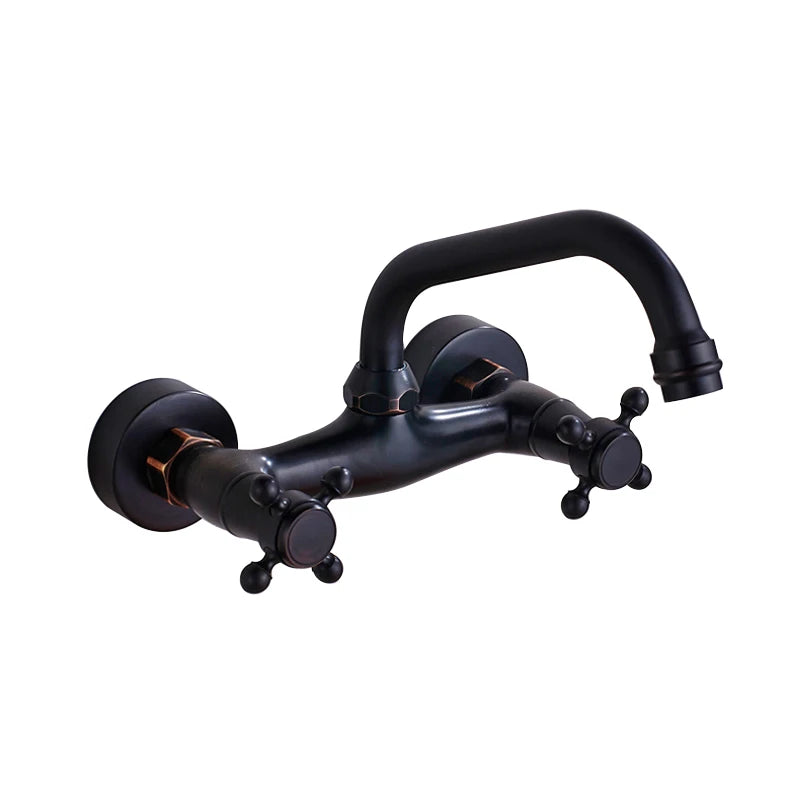 Antique Brass Kitchen Sink Faucet 360 Swivel Spout Hot and cold Bathroom Kitchen Mixer Crane Mop Pool Taps Dual Handle Faucet