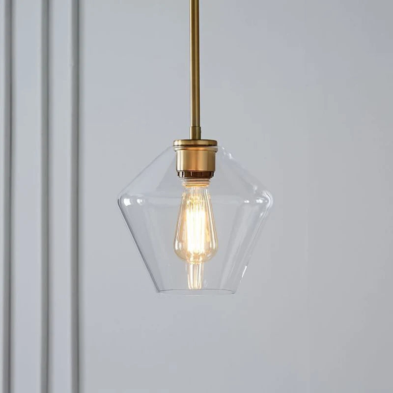 Nordic Modern Glass Pendant lights Fixtures Loft LED Hanging Pendant Lamp for Kitchen Restaurant Living Room Bedroom E26 E27