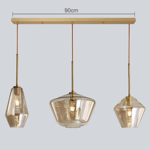 Nordic Modern Glass Pendant lights Fixtures Loft LED Hanging Pendant Lamp for Kitchen Restaurant Living Room Bedroom E26 E27