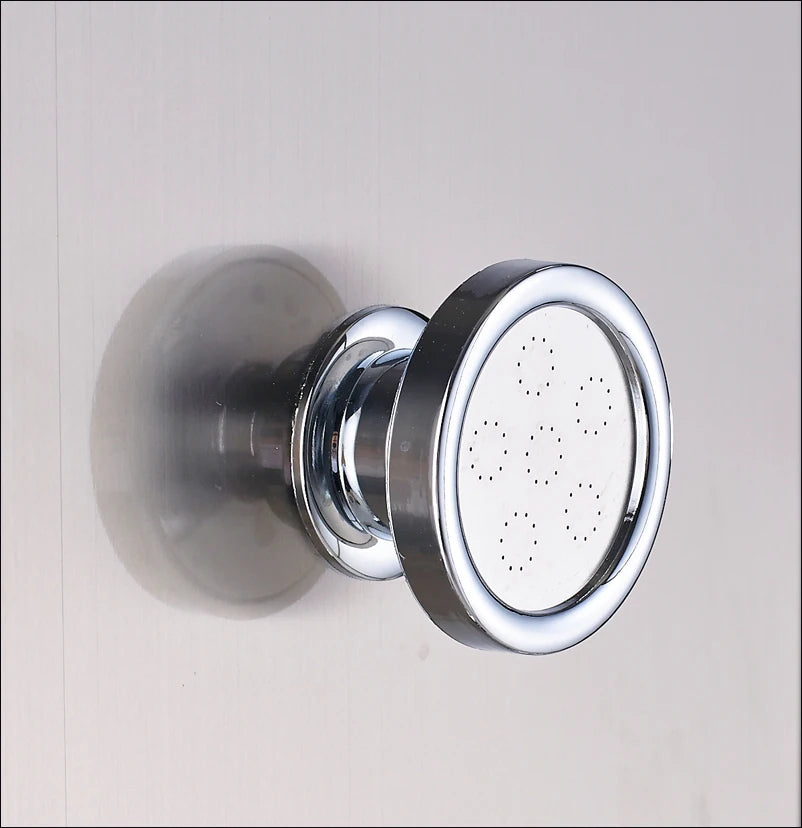 Luxury Massage Jet LED Shower Column in Brushed Nickel