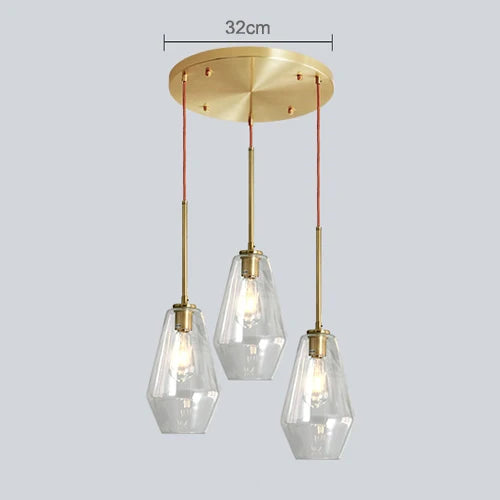 Nordic Modern Glass Pendant lights Fixtures Loft LED Hanging Pendant Lamp for Kitchen Restaurant Living Room Bedroom E26 E27