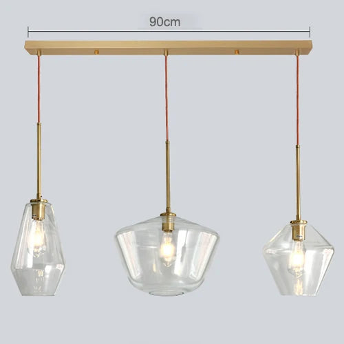 Nordic Modern Glass Pendant lights Fixtures Loft LED Hanging Pendant Lamp for Kitchen Restaurant Living Room Bedroom E26 E27