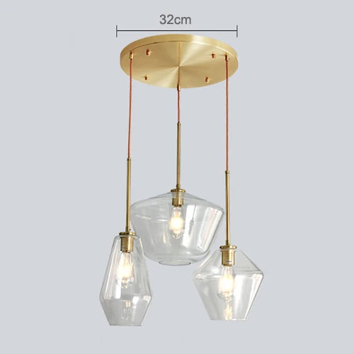 Nordic Modern Glass Pendant lights Fixtures Loft LED Hanging Pendant Lamp for Kitchen Restaurant Living Room Bedroom E26 E27