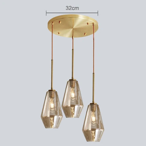 Nordic Modern Glass Pendant lights Fixtures Loft LED Hanging Pendant Lamp for Kitchen Restaurant Living Room Bedroom E26 E27