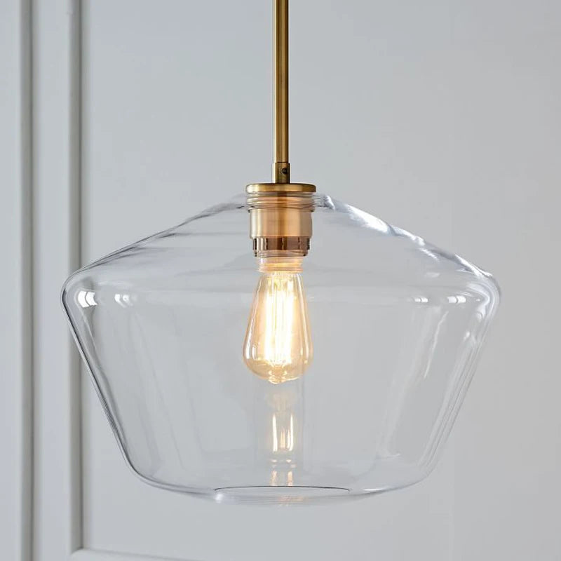 Nordic Modern Glass Pendant lights Fixtures Loft LED Hanging Pendant Lamp for Kitchen Restaurant Living Room Bedroom E26 E27