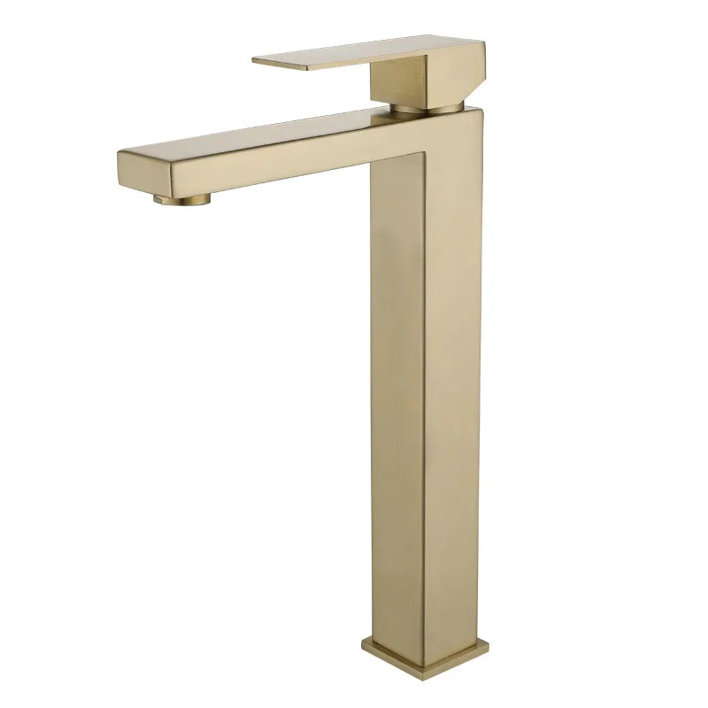 Modern Basin Faucet Bathroom Gold Black Silver Faucet Deck Mounted Basin Sink Tap Mixer Hot & Cold Water Stainless Steel Faucet