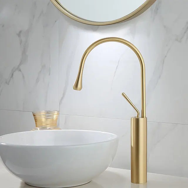 Tuqiu Bathroom Faucet Gold Marble Basin Faucet  Hot and Cold Sink Faucet Brass Faucet  Kitchen Faucet Swivel Sink Water Crane