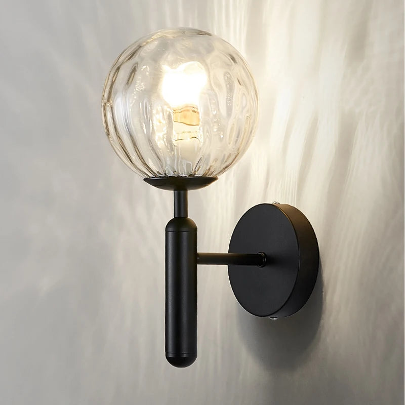 Nordic Modern Wall Lamp Beside Bedroom Glass Ball LED Wall Lights Fixtures Bathroom Mirror Light Stair Light