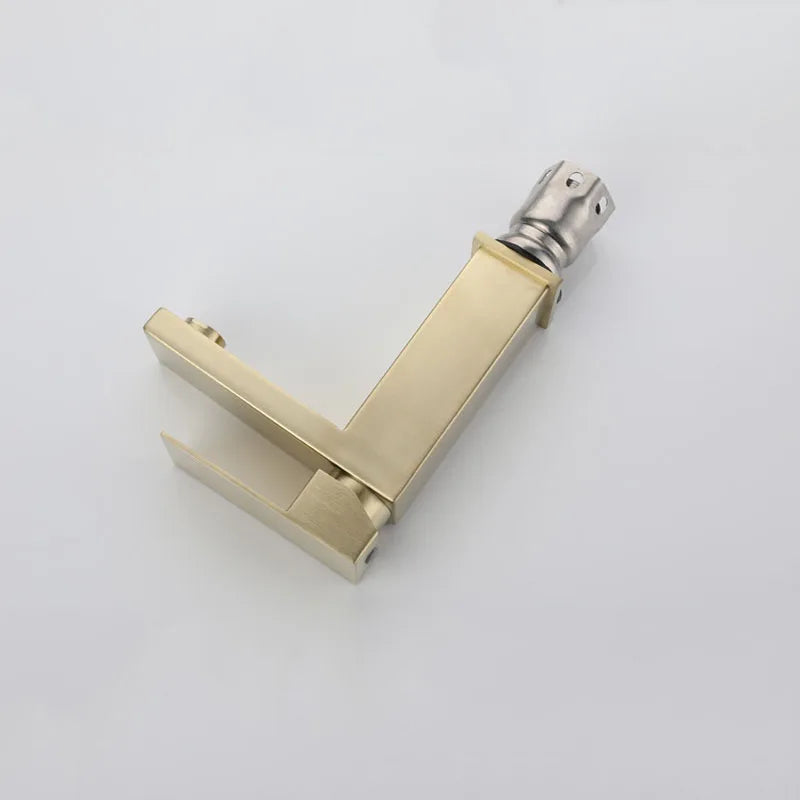 Modern Basin Sink Bathroom Faucet Deck Mounted Hot Cold Water Basin Mixer Taps Gold Lavatory Sink Tap Stainless Steel Faucets