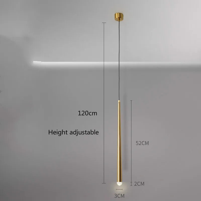Postmodern Golden Black Long Luxury Crystal LED Chandeliers