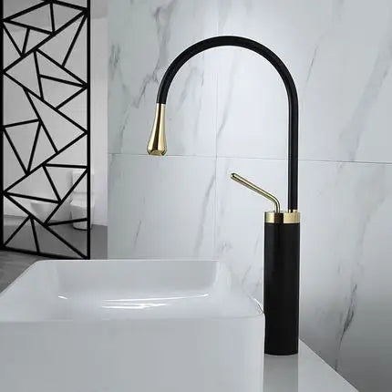 Tuqiu Bathroom Faucet Gold Marble Basin Faucet  Hot and Cold Sink Faucet Brass Faucet  Kitchen Faucet Swivel Sink Water Crane