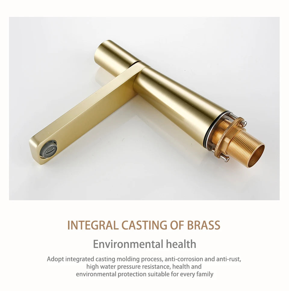 Brass Basin Bathroom Sink Faucet Single Hole Single Handle Hot And Cold Water Deck Mounted Mixer Tap Smesiteli