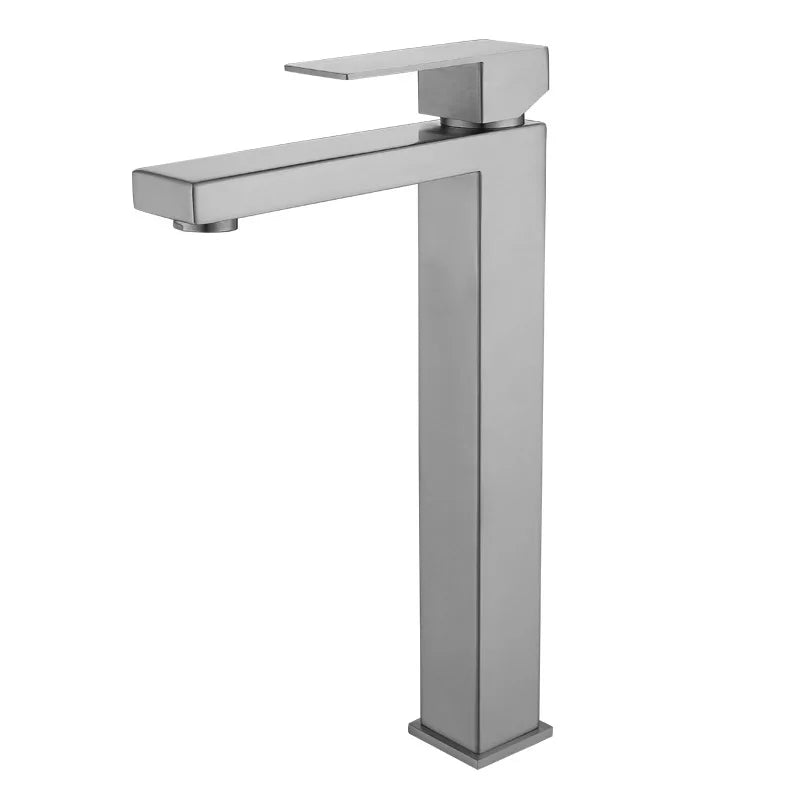 Modern Basin Faucet Bathroom Gold Black Silver Faucet Deck Mounted Basin Sink Tap Mixer Hot & Cold Water Stainless Steel Faucet
