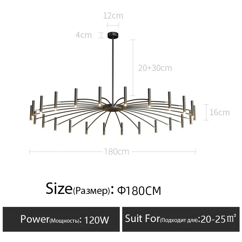 Nordic Chandelier Modern LED 12/24 Adjustable Lights