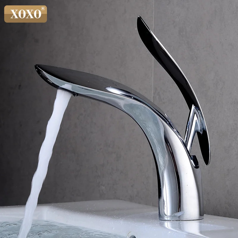 Basin Faucet Bathroom Sink Faucet Single Handle Hole Gold Faucet Basin Taps  Hot Cold Mixer Tap Crane 23025A-H