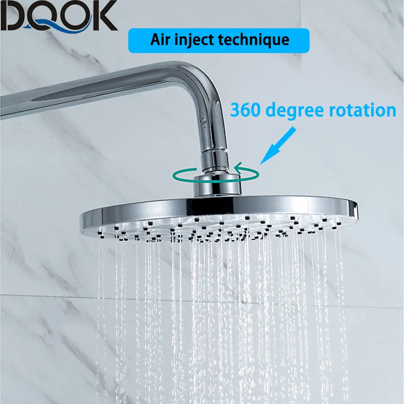 Thermostatic Shower Faucet Chrome Waterfall Rain Shower