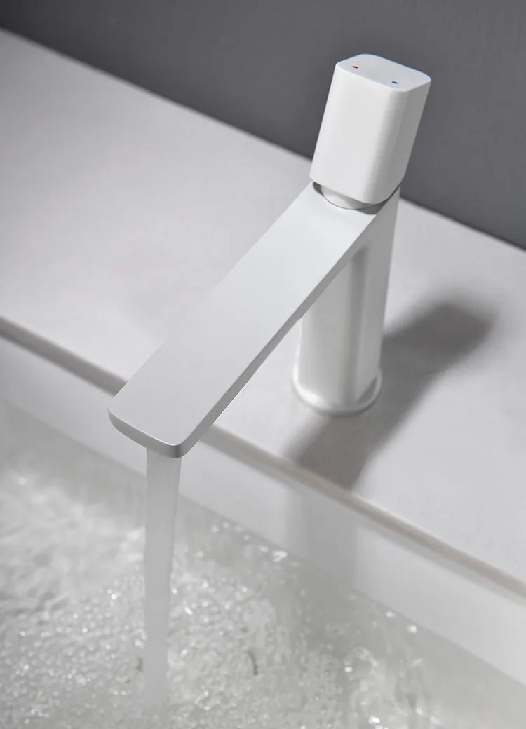 Becola Basin Sink Bathroom Faucet Deck Mounted Hot Cold Water Basin Mixer Taps Brush Golden Matte Black Lavatory Sink Tap Crane