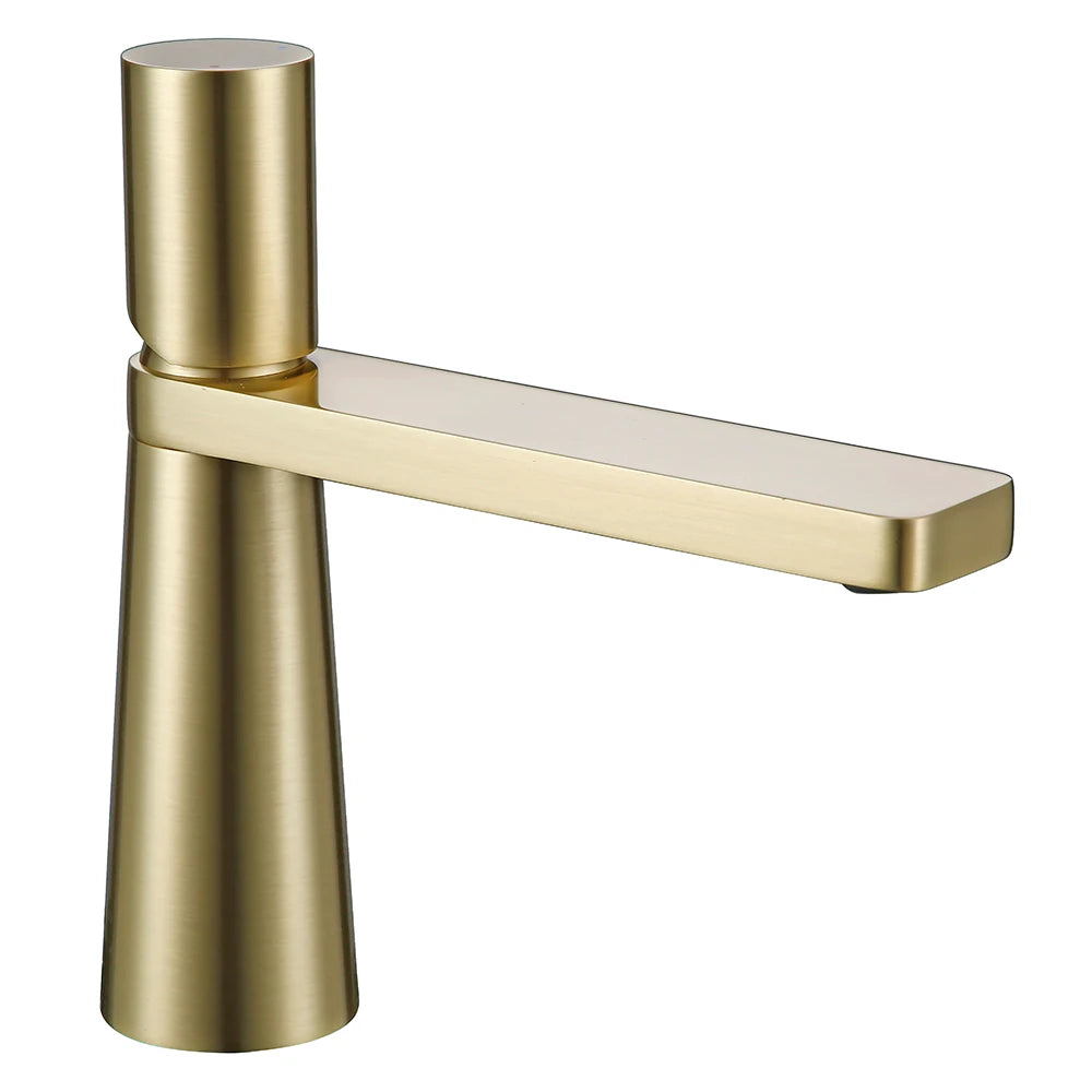 Brass Basin Bathroom Sink Faucet Single Hole Single Handle Hot And Cold Water Deck Mounted Mixer Tap Smesiteli