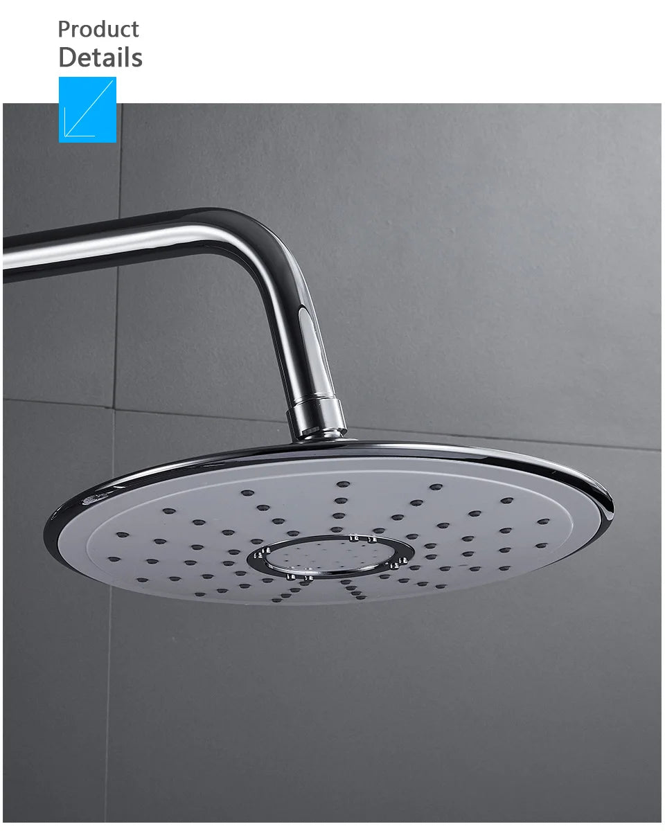 ROVATE Thermostatic Shower Systems with Rain Shower and Adjustable Handheld Shower,Bathroom Shower Set Fixtures