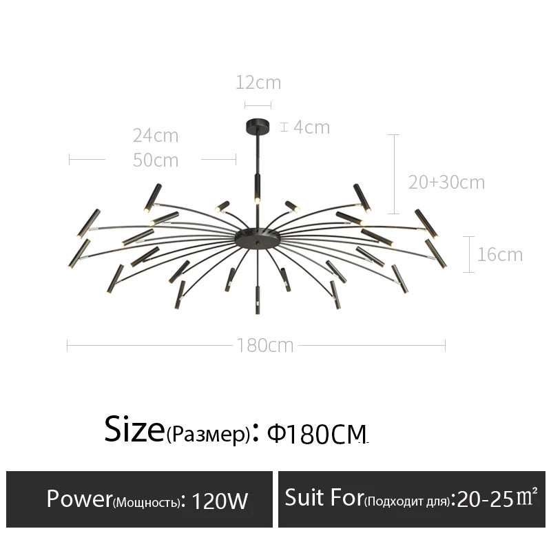 Nordic Chandelier Modern LED 12/24 Adjustable Lights