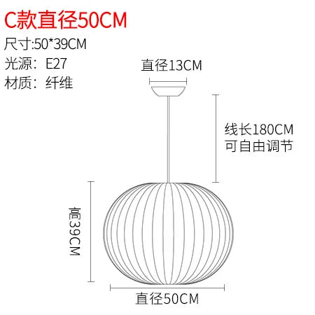 Japanese Silk Chandelier Lighting Simple Chinese Store Scandinavian Lighting Hanging Lamp Decor Home Luminaire Lamparas Lustre