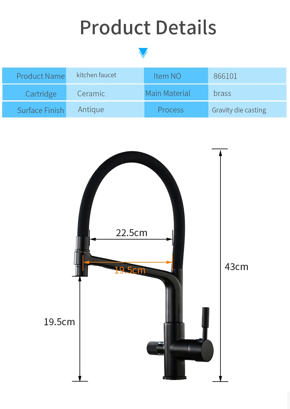 Water Filter Taps Kitchen Faucet Mixer Kitchen Taps Mixer Sink Faucets Water Purifier Tap Kitchen Mixer Filter Tap 866101