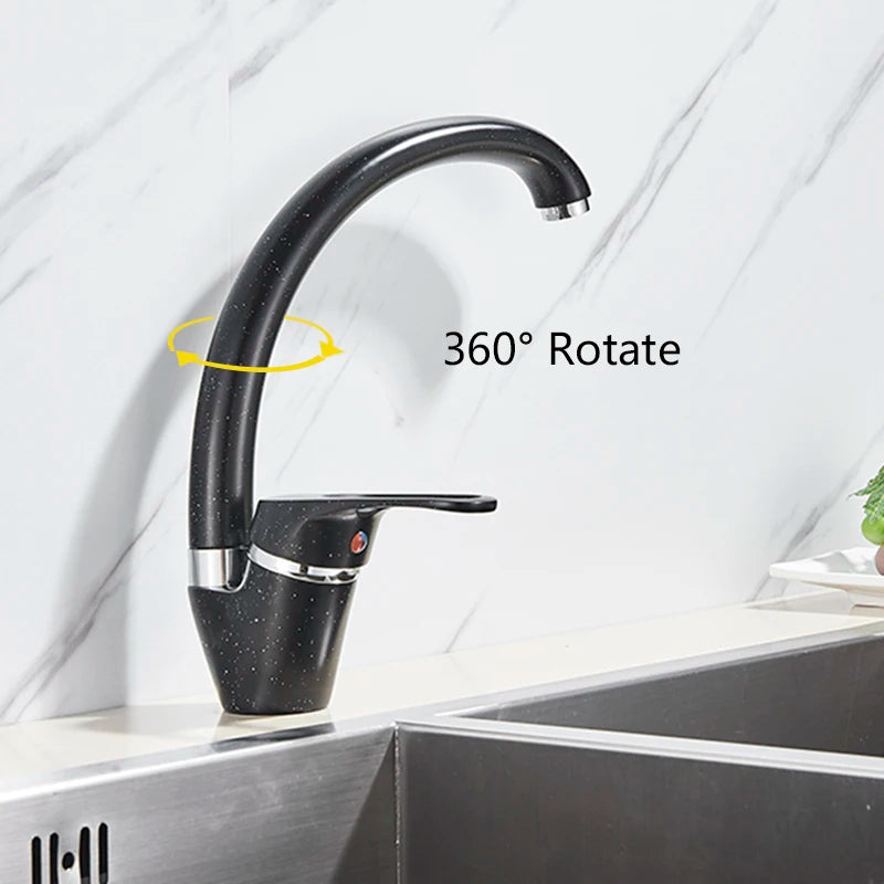 Senlesen Kitchen Sink Faucet Brass 4 Colors Single Handle Hot Cold Water Mixer Tap Sprayer Nozzle Mounted Para Kitchen Faucets