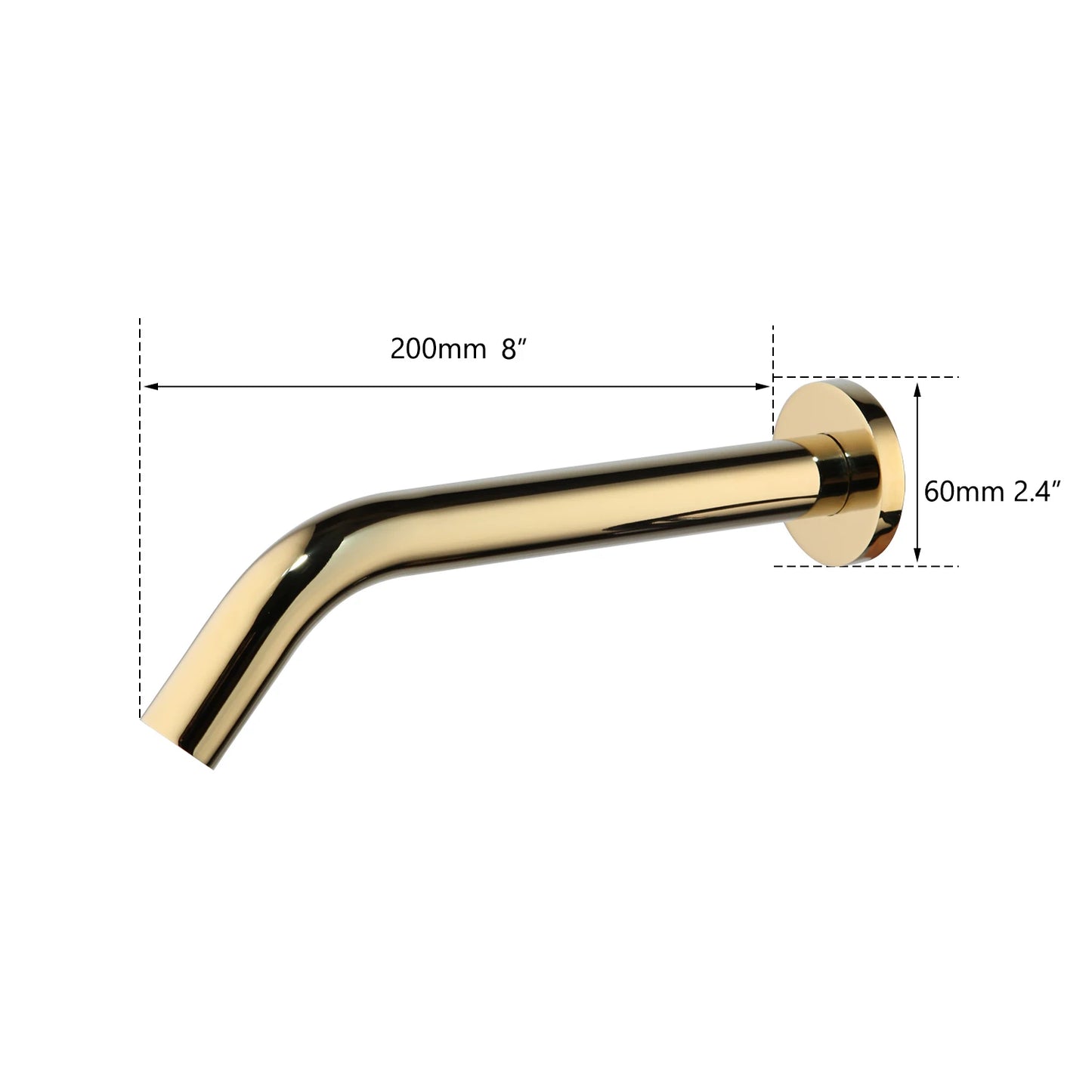 JIENI Black Chrome Lavatory Bathroom Faucet Wall Mount Sensor Faucet Automatic Free Touch Sensor Bathroom Sink Mixer Tap Faucet
