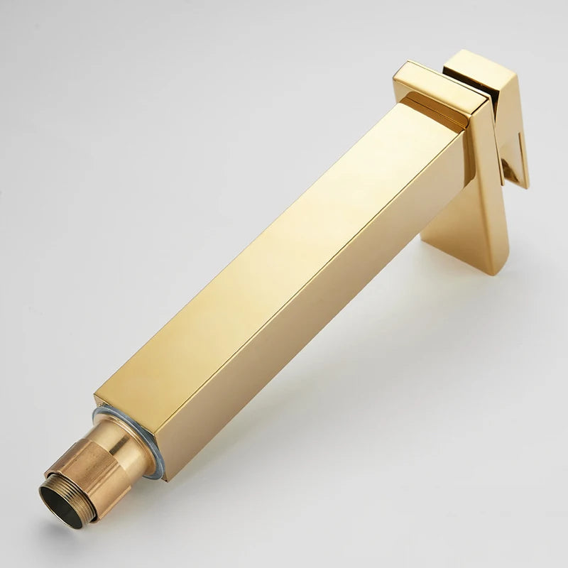 Basin Faucet Gold Waterfall Faucet Bathroom Faucet Deck Mounted Bathroom Toilet Basin Faucet Mixer Tap Hot and Cold Sink Faucet