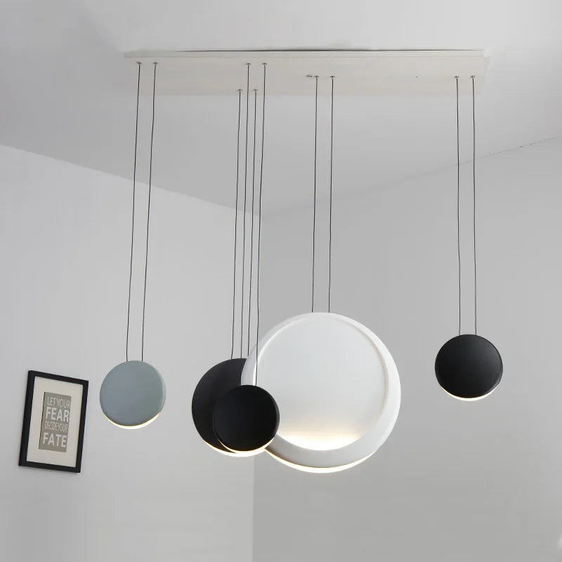 Scandinavian chandelier Dining room Coffee Shop Bar Kitchen Island Chandelier minimalist Moon lamp Crescent pendant lamp