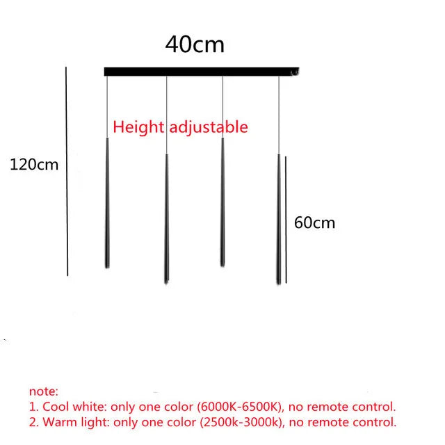 Postmodern Golden Black Long Luxury Crystal LED Chandeliers