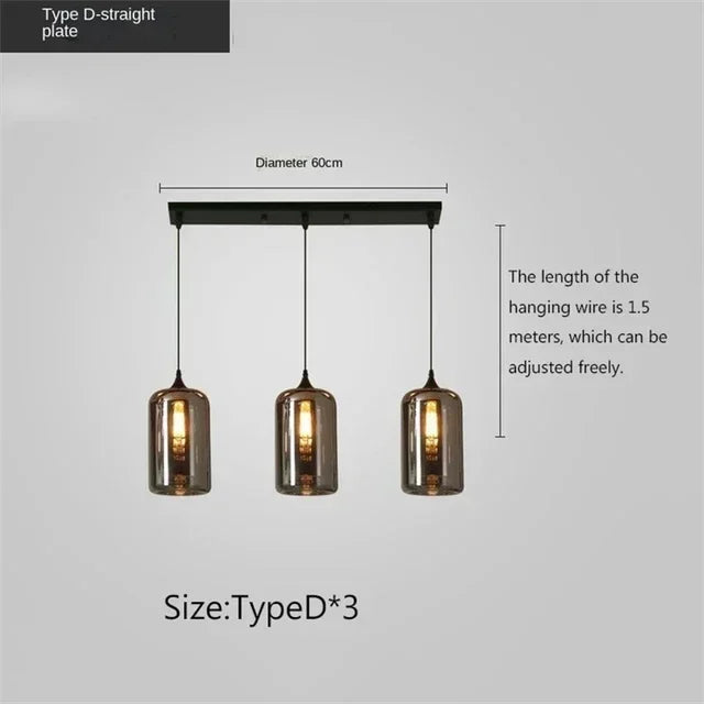 Modern Glass Chandeliers For Dining Tables Living Room Kitchen Office Coffee Hanging Lamp Nordic Home Pendan Light