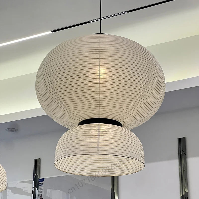 Japanese Wabi-Sabi Rice Paper Pendant Lamp