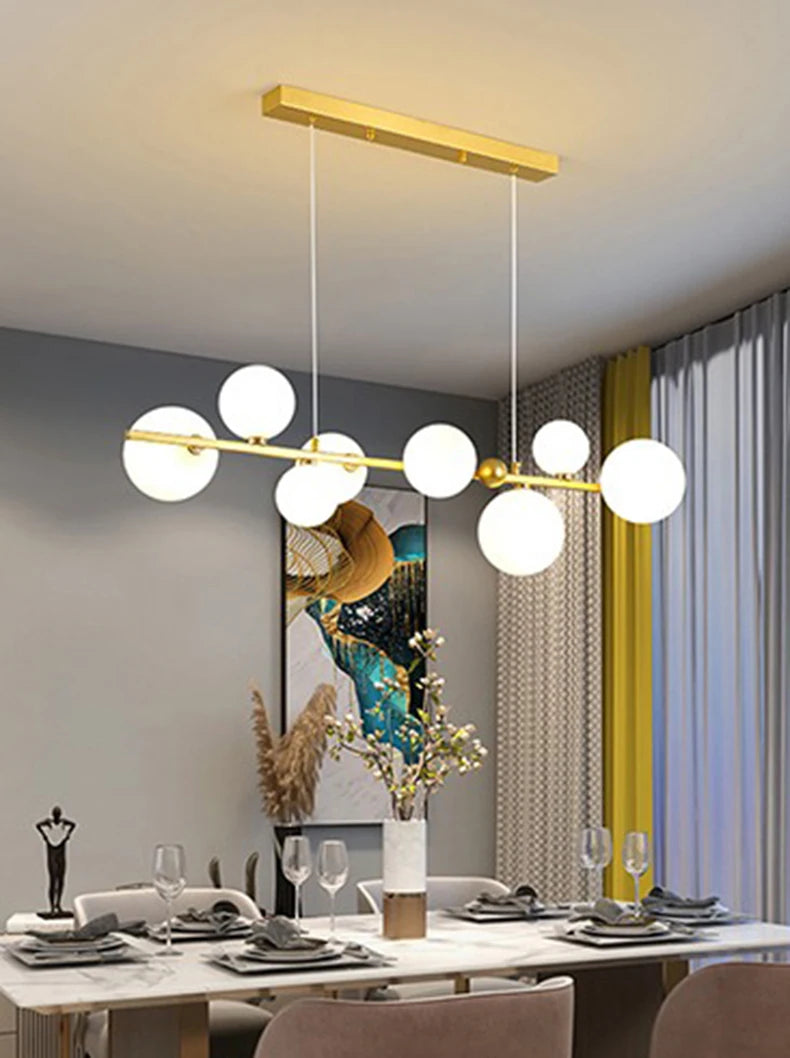 Nordic Chandeliers with 8 Oversized Glass Bulbs