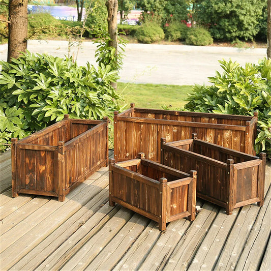 Pine Raised Flower Bed Planter