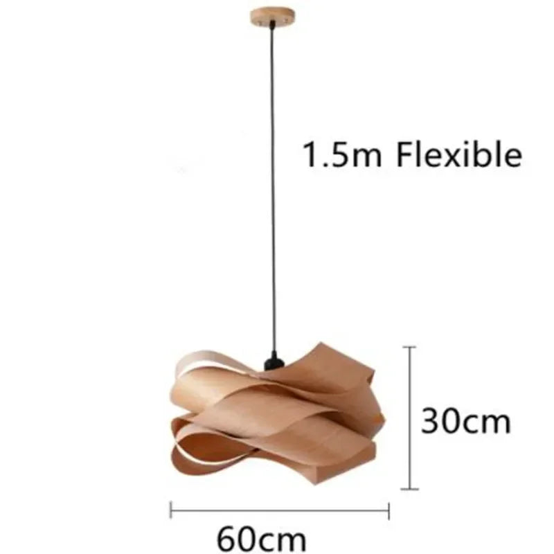 Modern Wood Skin Hanging Lamps
