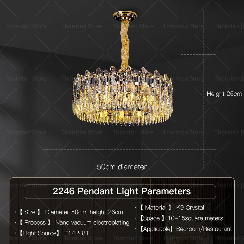 Modern 2-Tier Luxury Crystal Chandelier
