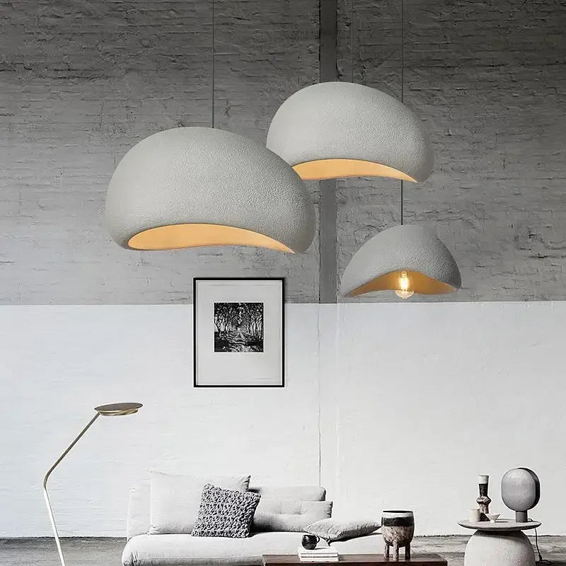 Japanese Wabi-sabi Style Living Room Chandeliers Dining Room Bar Lights Nordic Designr Curve Pendant Lights LED Home Decoration