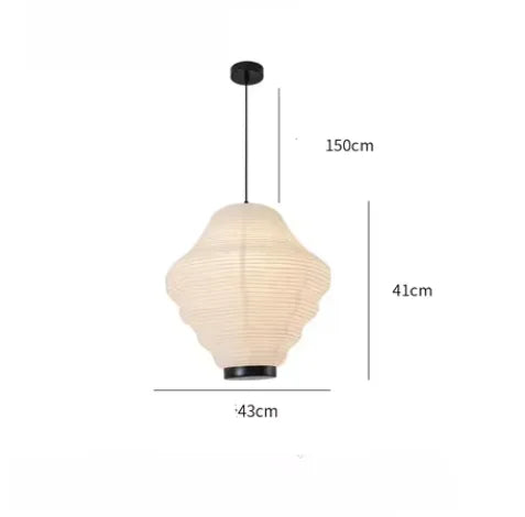 Noguchi pendant light Dining Room Rice paper lantern light for Restaurant Decor kitchen island Wabi-sabi loft shop hanging light