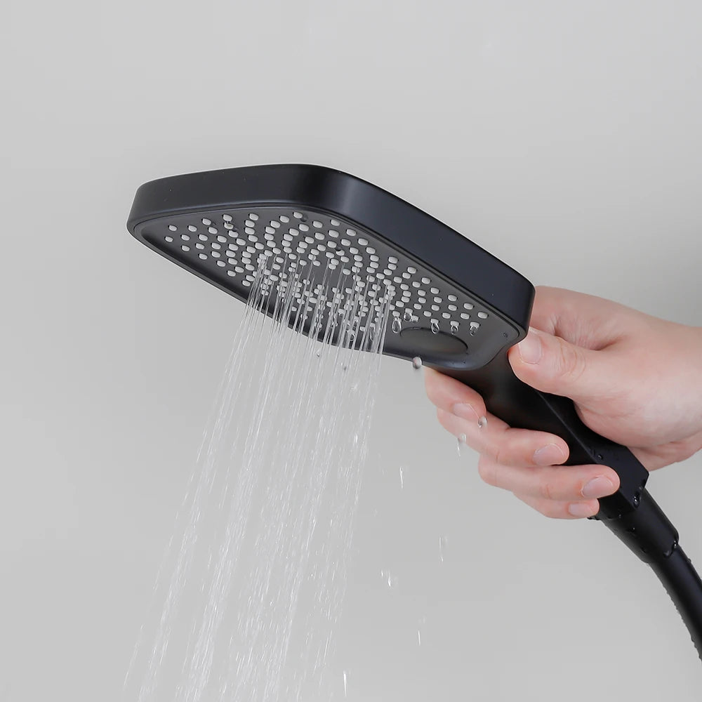 Wall Mounted Bathtub Faucet Two Function Long Large Shelf  Temperature Display Water Flow Generate Electricity