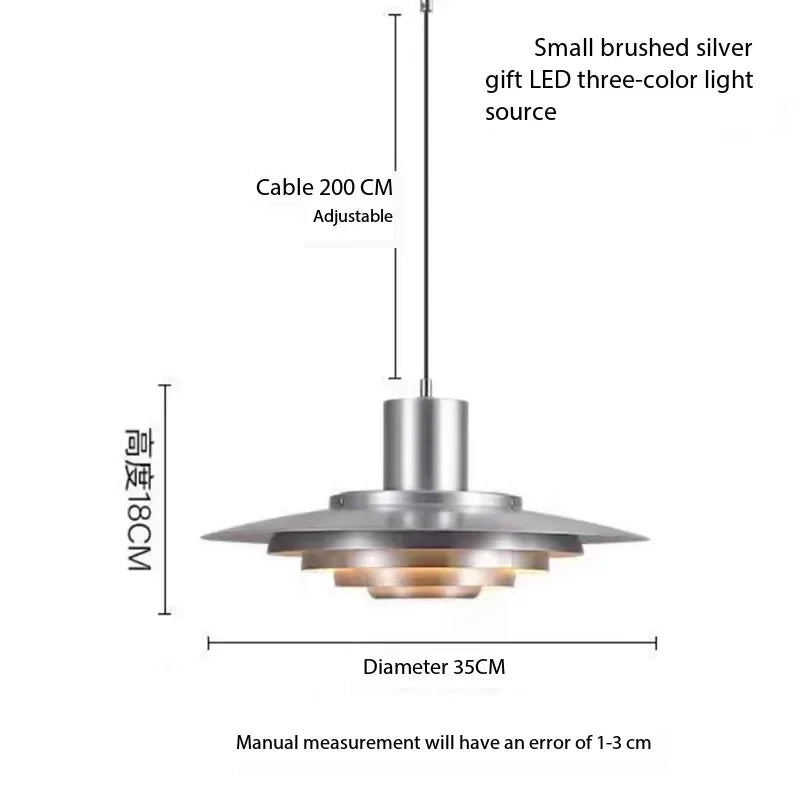 Danish Multi-Layer Flying Saucer Pendant Light