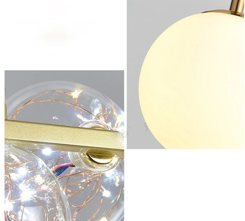 Nordic Chandeliers with 8 Oversized Glass Bulbs