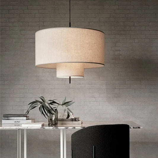 Margin Pendant Japanese Linen Cloth Lamp