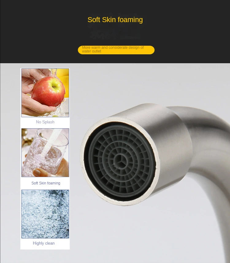 Wall Mounted Kitchen Faucet Wall Kitchen Mixers Kitchen Sink Tap 360 Degree Free Swivel Flexible Hose Double Holes Water Taps