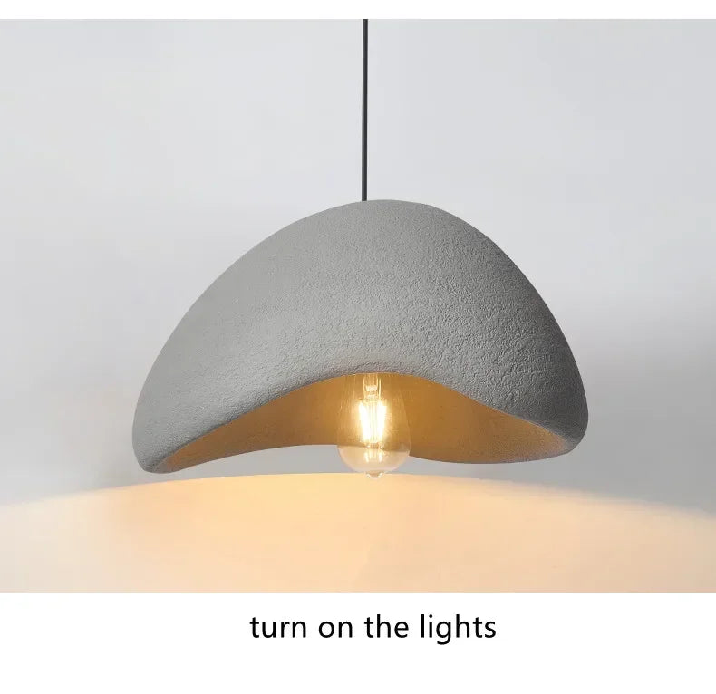 Japanese Wabi-sabi Style Living Room Chandeliers Dining Room Bar Lights Nordic Designr Curve Pendant Lights LED Home Decoration