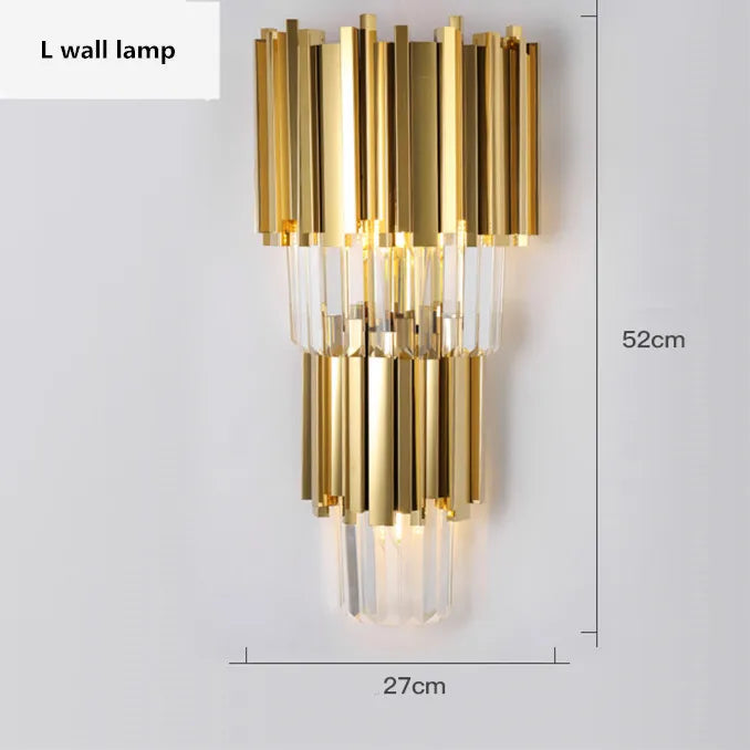 Luxury Gold Plated Crystal Led Pendant Lights